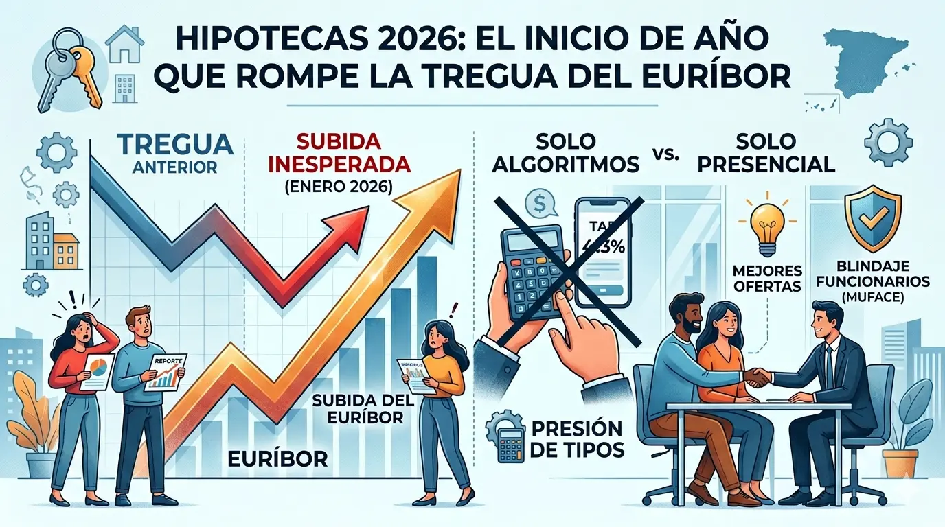 Hipotecas 2026: El inicio de año que rompe la tregua del Euríbor
